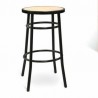 Medium thonet stool in fake straw or eco-leather for bar, restaurant, hotel