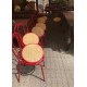 Vienna - Sedia thonet impilabile metallo,finta paglia, plastica, legno o imbottita in ecopelle per bar, ristorante, hotel