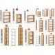 ADONIA S - Armadio ufficio a scaffali contract office in legno NM*  scuola, studio, hotel, albergo