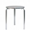 R60 / 3g - ALUMINUM STACKABLE ROUND TABLE DIAM.60 cm with three legs FOR BAR, RESTAURANT, SWIMMING POOL, HOTEL, HOTEL