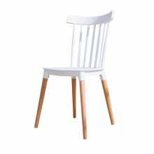 Retro - Scandinavian style polypropylene chair stackable wooden legs home catering restaurant hotel