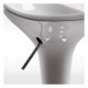 SGABELLO BAR MEZZALUNA ABS GAMBA CROMATA