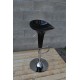 SGABELLO BAR MEZZALUNA ABS GAMBA CROMATA