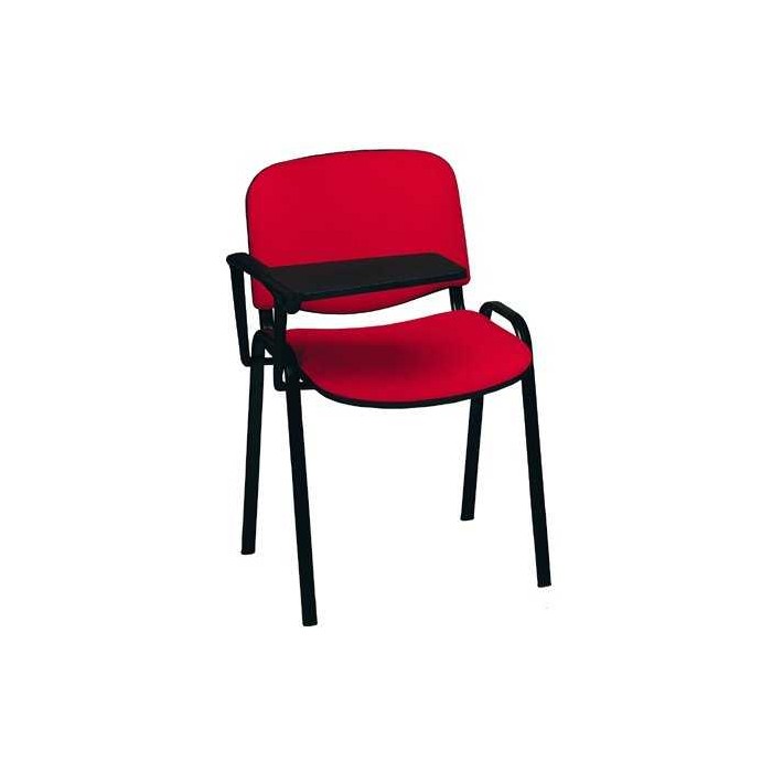 Ufficio Iso Sky 2-SEDIA UFFICIO CON BRACCIOLI IMPILABILE VISITATORE ECOPELLE STANDARD O CERTIFICATO IGNIFUGO 1IM