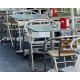 CAPRI - SEDIA (POLTRONA) ALLUMINIO IMPILABILE PER BAR RISTORANTE HOTEL