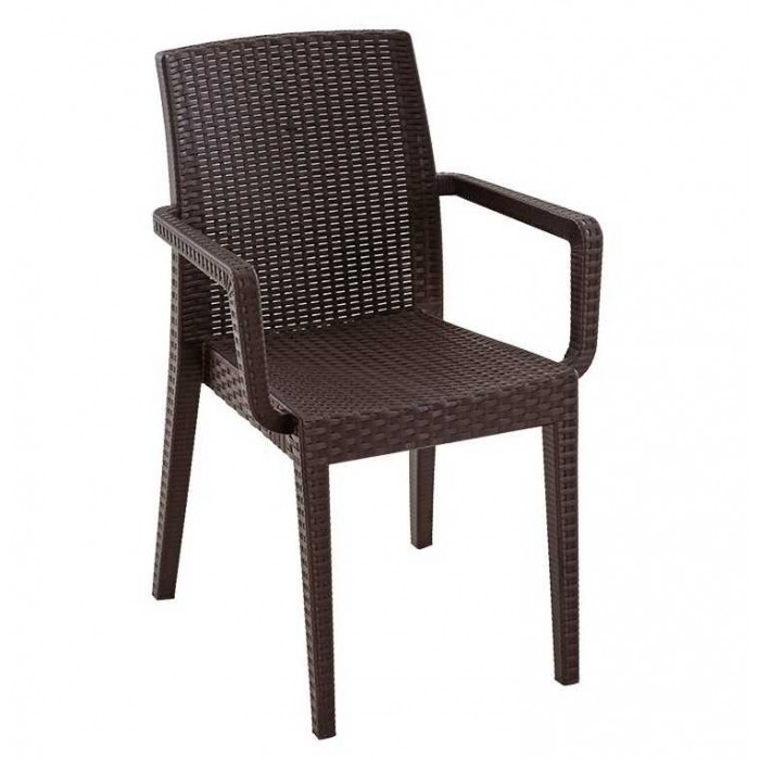 BISTROT -  POLTRONA  IN POLIPROPILENE SIMIL RATTAN IMPILABILE DA ESTERNO PER   HOTEL GRAND SOLEIL