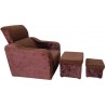 Armchair set and two footrests for professional use LF-519 pedicure beauty center