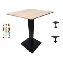 ALFA - Table with leg in black metal and TOP in melamine wood