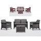 SET RATTAN VENEZIA 2 - Set 4 persone in polipropilene rattan (BICA Italy) bar ristorante pizzeria pub catering
