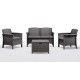SET RATTAN VENEZIA 2 - Set 4 persone in polipropilene rattan (BICA Italy) bar ristorante pizzeria pub catering