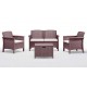 SET RATTAN VENEZIA 2 - Set 4 persone in polipropilene rattan (BICA Italy) bar ristorante pizzeria pub catering