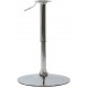 Saturno R 72 - Base rotonda in acciaio cromato altezza 72cm bar, ristorante, pub, albergo
