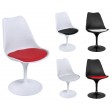 Tulipano - Swivel chair with painted metal base and opaque polypropylene seat