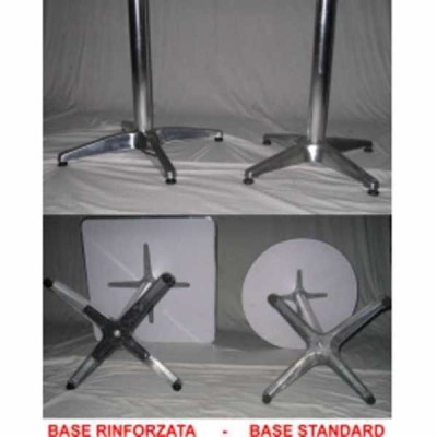 Base rinforzata pieghevole H 68 cm in alluminio per piani tavoli bar, ristorante, pub, albergo