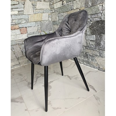 Torre A Tessuto - Poltrona imbottita rivestimento tessuto a pezzi gambe in legno