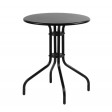 FLOWER - 60cm diameter BLACK metal table for outdoor use, bars, restaurants, pizzerias