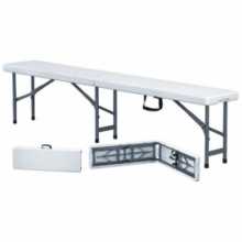 Folding bench made of polyethylene and metal for catering, parties, events