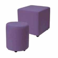 Liza Contract customized pouf in eco-leather (ecological leather) for bar, office, hotel
