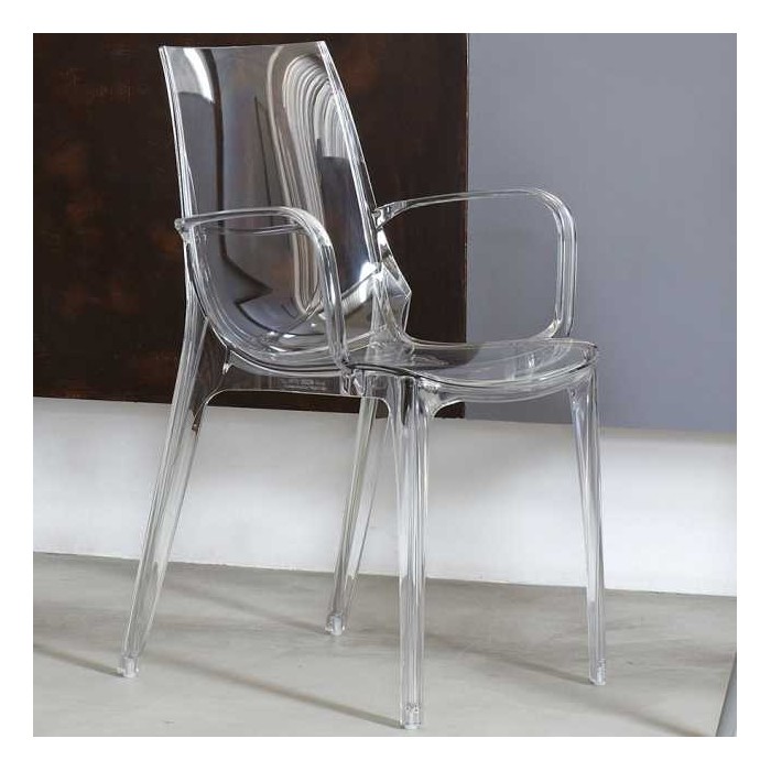 VANITY - Sedia (poltrona) contract Impilabile in Policarbonato da esterno ed interno per bar,ristorante, hotel SCAB DESIGN