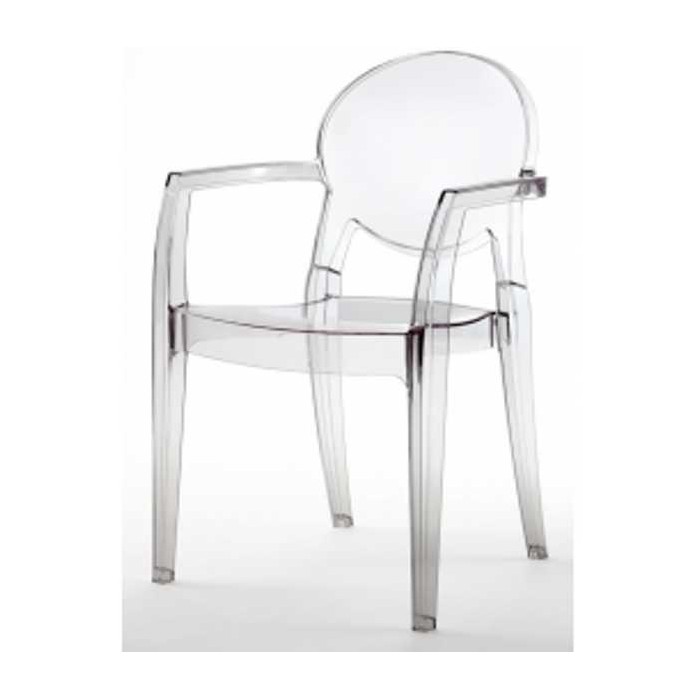 IGLOO CHAIR - Sedia con braccioli contract Impilabile in Policarbonato da esterno ed interno bar,ristorante,hotel SCAB DESIGN