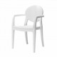 IGLOO CHAIR - Sedia con braccioli contract Impilabile in Policarbonato da esterno ed interno bar,ristorante,hotel SCAB DESIGN