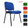 UFFICIO ISO - VISITOR STACKABLE OFFICE CHAIR IN STANDARD FABRIC OR FIREPROOF 1IM CERTIFICATE VARIOUS COLORS