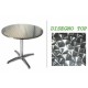 R60 - TAVOLO IN ALLUMINIO TONDO CON GAMBA CENTRALE A 4 PIEDI PER BAR, RISTORANTE, PISCINA, HOTEL, ALBERGO