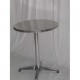 R60 - TAVOLO IN ALLUMINIO TONDO CON GAMBA CENTRALE A 4 PIEDI PER BAR, RISTORANTE, PISCINA, HOTEL, ALBERGO