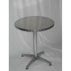 R60 - TAVOLO IN ALLUMINIO TONDO CON GAMBA CENTRALE A 4 PIEDI PER BAR, RISTORANTE, PISCINA, HOTEL, ALBERGO