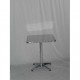 Q60 - TAVOLO IN ALLUMINIO QUADRATO CON GAMBA CENTRALE A 4 PIEDI PER BAR, RISTORANTE, PISCINA, HOTEL, ALBERGO