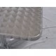 Q60 - TAVOLO IN ALLUMINIO QUADRATO CON GAMBA CENTRALE A 4 PIEDI PER BAR, RISTORANTE, PISCINA, HOTEL, ALBERGO