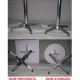 R60-P - TAVOLO IN ALLUMINIO TONDO diam.60cm,TOP PIEGHEVOLE CON GAMBA CENTRALE A 4 PIEDI PER BAR, RISTORANTE, PISCINA, HOTEL