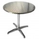 R70 - Round aluminium table with central leg  4 legs diam. 70, for bar, restaurant ,pool, hotel