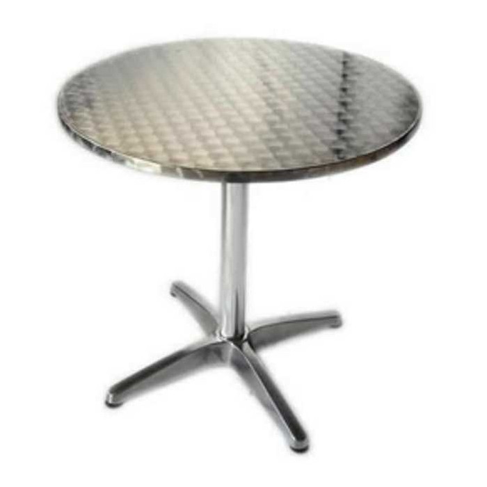 R70 - Round aluminium table with central leg  4 legs diam. 70, for bar, restaurant ,pool, hotel