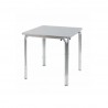 Q70-4G - Square aluminium table with central leg, 4 legs, top 70x70, for bar, restaurant ,pool, hotel