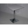 SATURNO Q - TABLE LEG WITH CHROME CENTRAL SQUARE BASE AND TOP MELAMINE