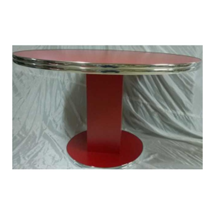 GIOVE R - TAVOLO TONDO IN LEGNO GAMBA CENTRALE NOBILITATO MELAMINICO, diametro 60,70,80,90 ... 140cm