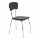 STELLA - Sedia impilabile in metallo ed ecopelle (pelle ecologica) bar, ristorante, pub, pizzeria, negozio, albergo, discoteca